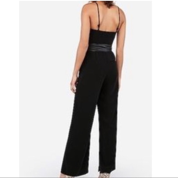 Express x Negin Mirsalehi wide leg belted jumpsuit, color: black, size: 6 - Picture 2 of 2